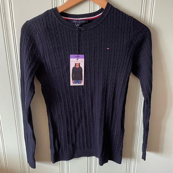 Tommy Hilfiger Tops - 🔊 Tommy Hilfiger | Navy Blue Cable Knit Sweater